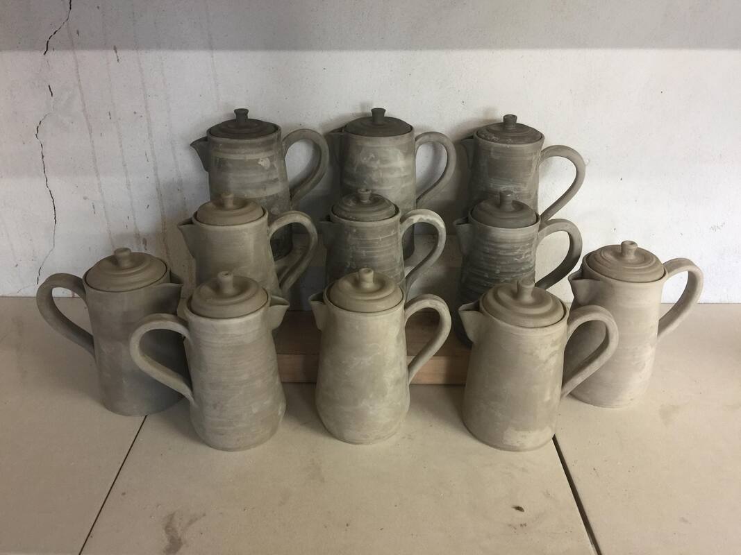 Pots drying to be ready for firing Picture